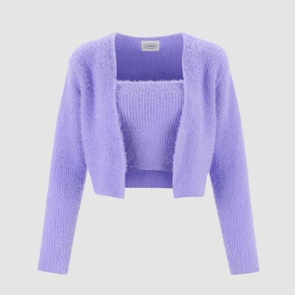 Cider medium vintage sweater lilac crop - Picture 1 of 4